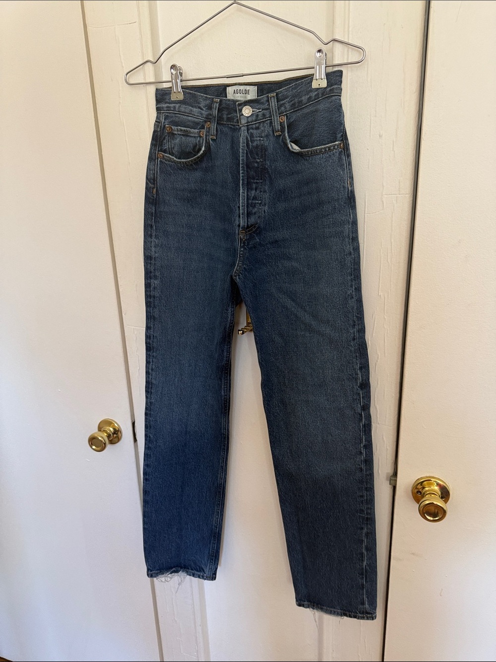 Agolde  Straight Jeans in Dark Blue Wash